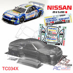TeamC Racing 1/10 Clear Body Shell TC034 Nissan GTR R34 (Width 190mm, WheelBase 258mm)