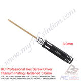 RC Professional Hex Screw Driver Titanium Plating Hardened 1.5 2.0 2.5 3.0mm for RC Cars, Trucks, Boats & Helis
