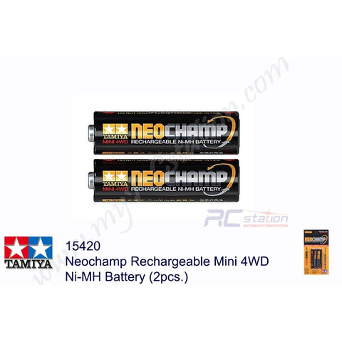 Tamiya #15420 - Neochamp Rechargeable Mini 4WD Ni-MH Battery (2pcs.)[15420]