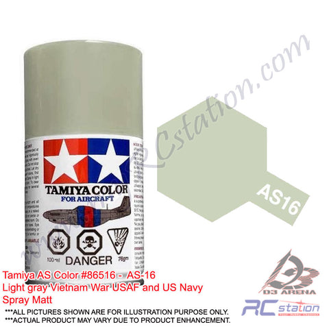 Tamiya AS Color #86516 - AS-16 Light gray Vietnam War USAF and US Navy Spray Matt