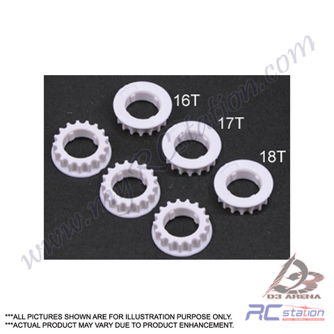 3Racing #TA05-21A - Center Bulk Pulley Gear 16,17&18T - TA05 #TA05-21A