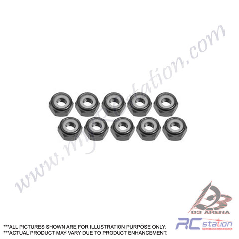 3Racing #3RAC-N40/TI - 4mm Aluminum Lock Nuts (10 Pcs)-titanium
