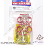 Tamiya #95505 - Fully Cowled Mini 4WD 25th Anniversary Red Tires & Gold Plated Wheels [95505]