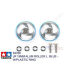 Tamiya #94788 - JR 19mm Alum Roller L. Blue - w/Plastic Ring [94788]