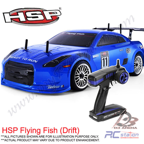 HSP RC Drift Car 4wd 1:10 Electric Power On Road High Speed Drift Car 94123 Flying Fish 2.4Ghz