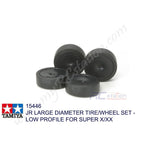 Tamiya #15446 - JR Large Diameter Tire/Wheel Set - Low Profile For Super X/XX [15446]