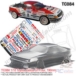 Team C Body Shell 1/10 Clear Body TC084 1/10 Toyota Celica GT-Four (Width 190mm, WheelBase 258mm)