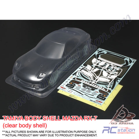 Tamiya Body Shell #51270 - Tamiya RC BODY SET MAZDA RX-7 [51270]