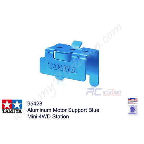 Tamiya #95428 - Aluminum Motor Support Blue Mini 4WD Station[95428]