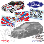 TeamC Racing 1/10 Clear Body Shell TC053 Ford Focus WRC (Width 190mm, WheelBase 258mm)