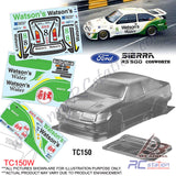 TeamC Racing 1/10 Clear Body Shell TC150 Ford Sierra RS500 (Width 190mm, WheelBase 258mm)