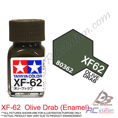Tamiya Enamel XF-62 Olive Drab Paint (Flat)