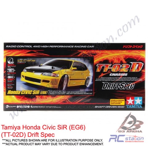 Tamiya TT02D #58637 - 1/10 R/C Honda Civic SiR (EG6) (TT-02D) Drift Spec [58637]