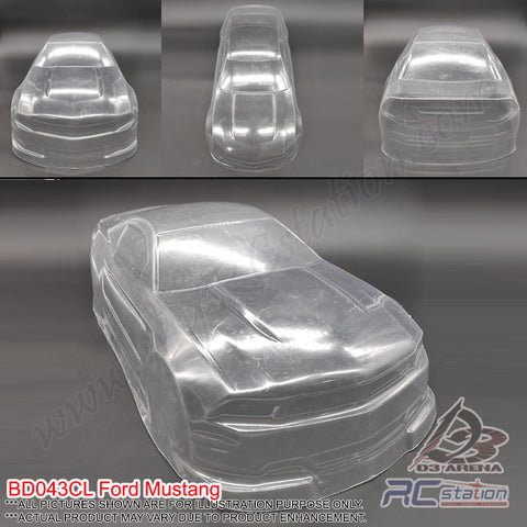 PVC 1/10 Clear Body Shell - Ford Mustang W:200 WB260 - BD043CL