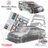 TeamC Racing 1/10 Clear Body Shell TC090 Benz 190E (Width 190mm, WheelBase 258mm)