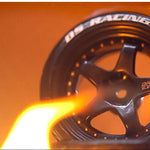 DS Racing #DE-007 - Drift Element Wheel Rim - Adjustable Offset (2pcs) / Triple Black with Gold Rivets