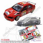 TeamC Racing 1/10 Clear Body Shell TC104 Evolution V (Width 190mm, WheelBase 258mm)