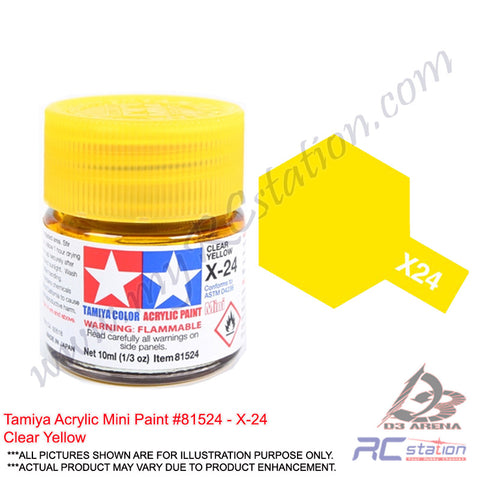 Tamiya Acrylic Mini X-24 Clear Yellow - 10ml Bottle #81524
