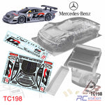 TeamC Racing 1/10 Clear Body Shell TC198 Benz CLK GTR (Width 190mm, WheelBase 258mm)