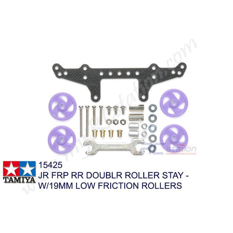 Tamiya #15425 - JR FRP Rr Double Roller Stay - w/19mm Low Friction Rollers [15425]