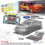 TeamC Racing 1/10 Clear Body Shell TC150 Ford Sierra RS500 (Width 190mm, WheelBase 258mm)
