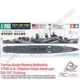 Tamiya Scale Models Battleship #31907 - 1/700 U.S. Fletcher-Class Destroyer DD-797 Cushing [31907]