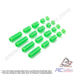 Tamiya #95443 - Lightweight Plastic Spacer Set (12/6.7/6/3/1.5mm) (Fluorescent Green) [95443]