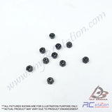 3Racing #3RAC-NI30/BL - 3.0mm Lock Nuts (10pcs) -black