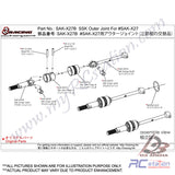 3Racing #SAK-X27B - Ssk Outer Joint For Sak-x27 #SAK-X27B