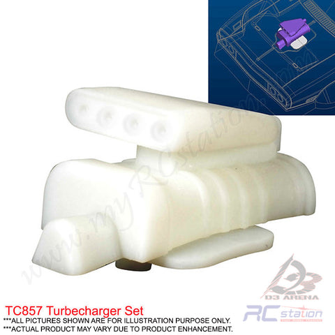 TeamC Racing Body Shell TC857 Turbecharger Set Set For 1/10 Muscle Car Body