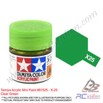 Tamiya Acrylic Mini X-25 Clear green - 10ml Bottle #81525