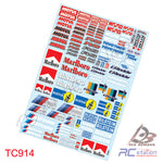 Team C Sticker TC914 1/10 Motul Sticker, A4