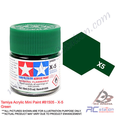 Tamiya Acrylic Mini X-5 Green - 10ml Bottle #81505
