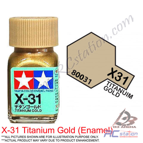 Tamiya Enamel X-31 Titanium Gold Paint (Gloss)