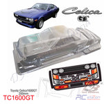 TeamC Racing 1/10 Clear Body Shell Toyota Celica 1600 GT (Width 200mm, WheelBase 258mm)