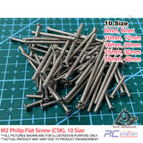 Tamiya Screw M2 Philip Flat Scew, M2 CSK Screw, 10 Sizes (6,8,10,12,16,20,25,30,35,40mm)