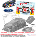 TeamC Racing M-Chassis Clear Body Shell TM218 1/10 Mini Ford Fiesta WRC (Width 165mm, WheelBase 210mm)