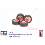 Tamiya #15410 - JR Wheel w/Aluminum Disc Set - Stipe Markings[15410]