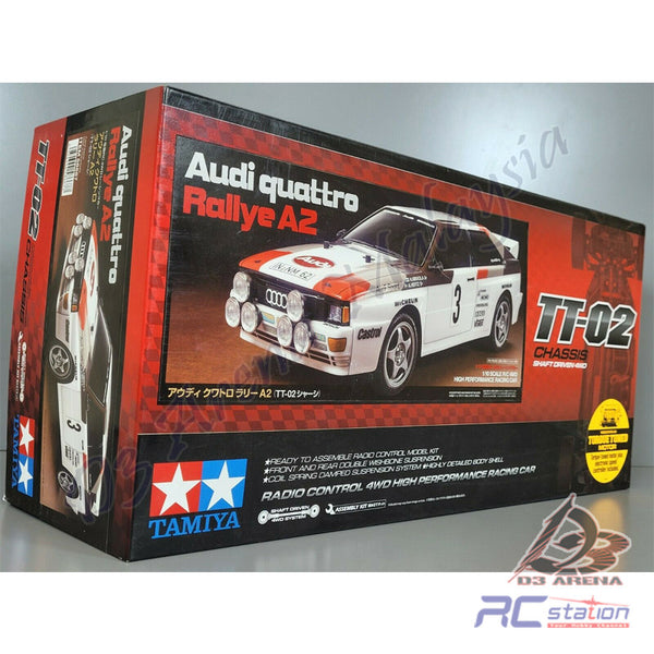 Tamiya TT02 #58667 - 1/10 Audi Quattro Rally A2 (TT-02 Chassis) [58667 – RC  Station & D3 Arena, Malaysia (wholesale only)