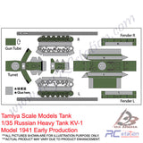 Tamiya Scale Models Tank #35372 - 1/35 Russian Heavy Tank KV-1 Model 1941 Early Production [35372]