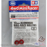 Tamiya #95577 - 13mm Aluminum Ball-Race Rollers (Ringless/Red) [95577]