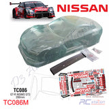 TeamC Racing 1/10 Clear Body Shell TC086 Nissan GTR Nismo GT3 (Width 200mm, WheelBase 258mm)