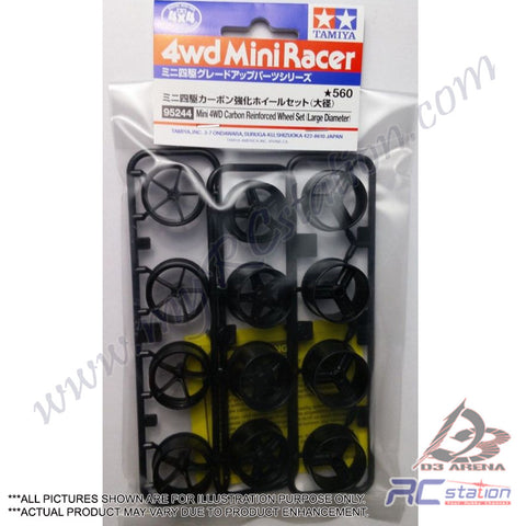 Tamiya #95244 - Mini 4WD Carbon Reinforced Wheel Set (Large Diameter) [95244]