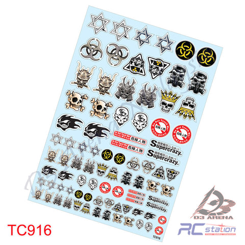 Team C Sticker TC916 1/10 A4 Sticker