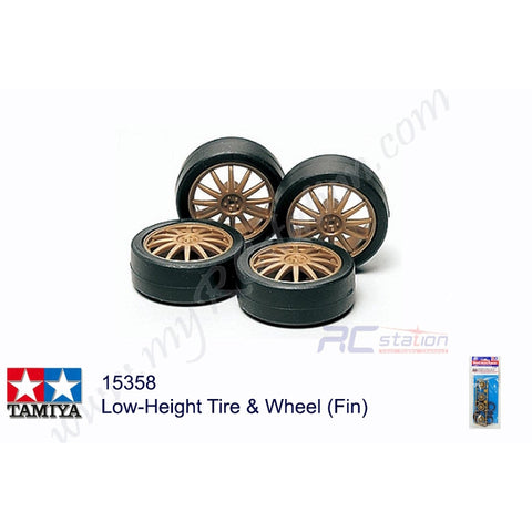 Tamiya #15358 - Low-Height Tire & Wheel (Fin)[15358]