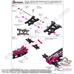 3Racing #SAK-X01 - Rear Suspension Arm For 3racing Sakura #SAK-X01