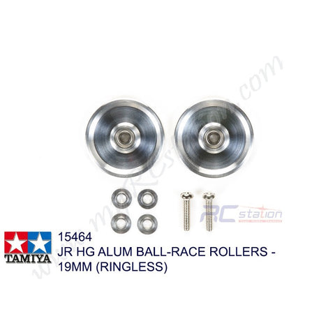 Tamiya #15464 - JR HG Alum Ball-Race Rollers - 19mm (Ringless) GP.464 [15464]