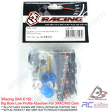 3RACING Cero Big Bore Low Profile Absorber, Spring Base, Ball Cap, Body, Diaphragm, Shaft For 3RACING Cero #SAK-C150