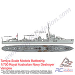 Tamiya Scale Models Battleship #31910 - 1/700 Royal Australian Navy Destroyer Vampire [31910]