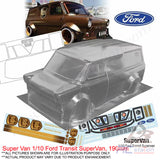 Team C Racing Clear Body Shell Super Van 1/10 Ford Transit SuperVan (Width 190mm, WheelBase 258mm)